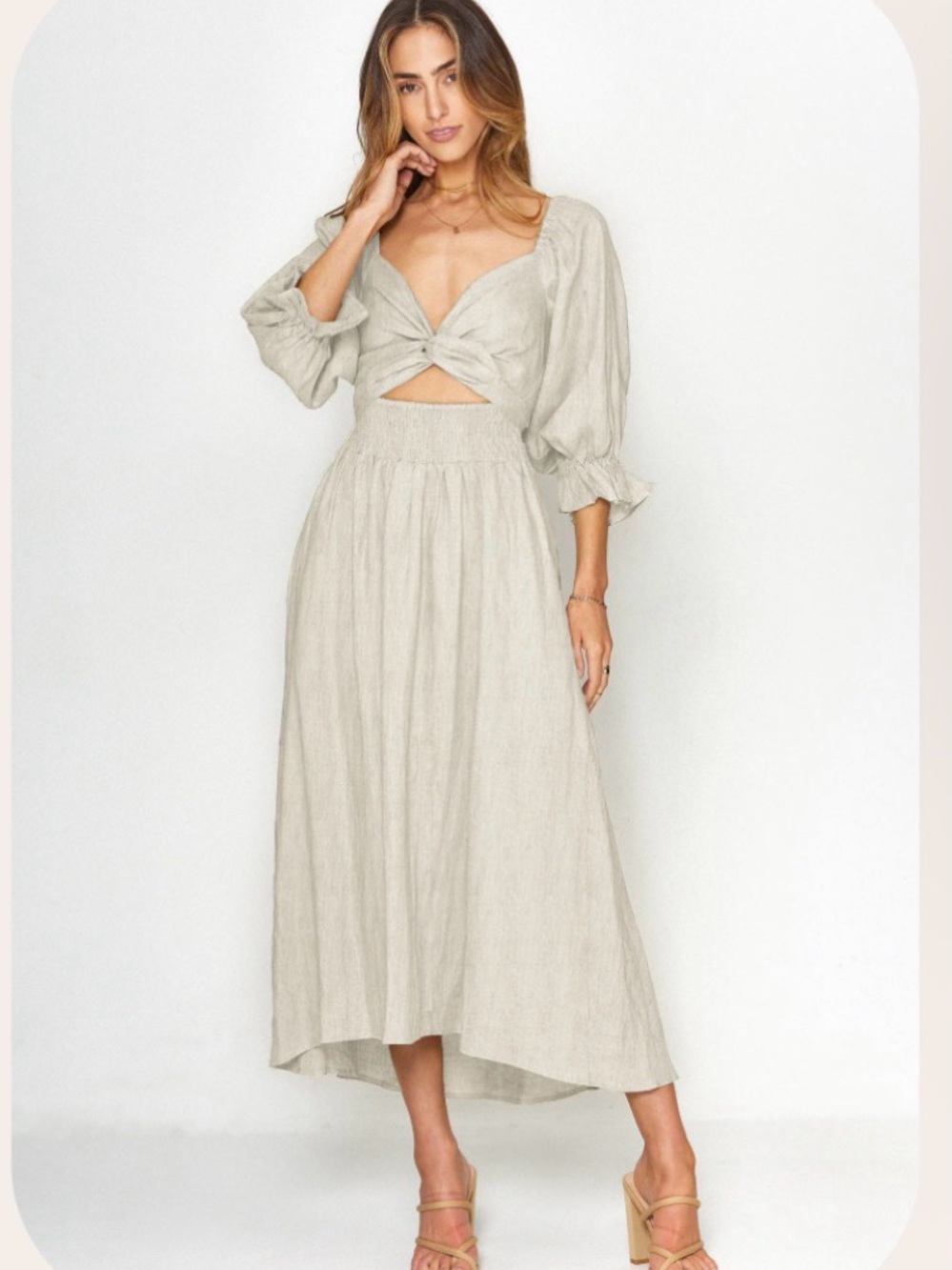 Aulieude Charlotte Oat Wrap Dress